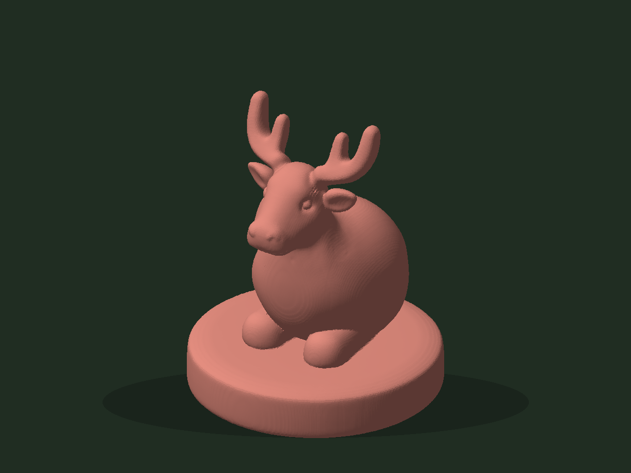 3D render of Stag - STL figurine